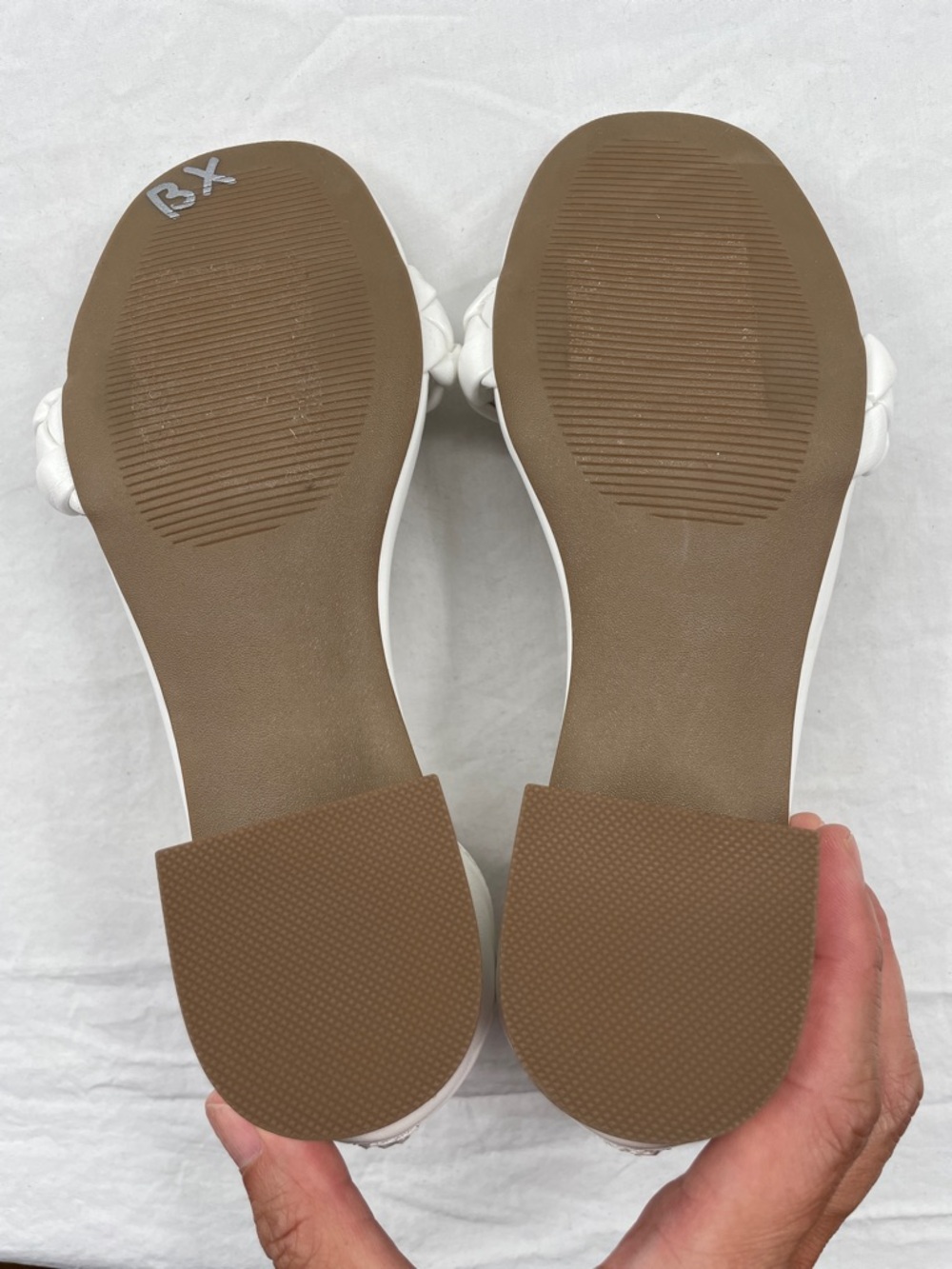 NEW! Dolce Vita Gretta White Braided Ankle-Strap Block Sandals. Girl’s 2. - Picture 11 of 12